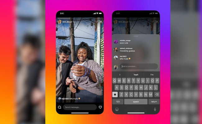 Instagram allows publicly visible comments for stories but with l